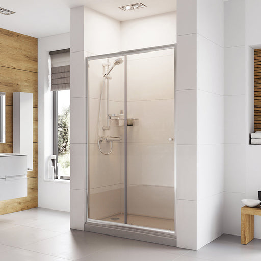 Roman Haven 6 Recessed Sliding Shower Door - 1000mm / Chrome