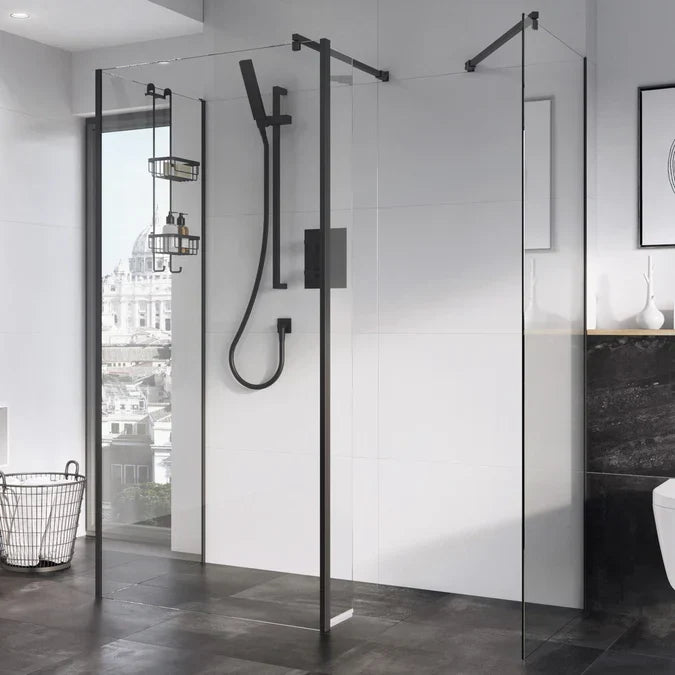 Roman Haven Fixed Deflector Panel - 200mm Wide - 8mm Glass