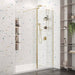 Roman Haven Pivoting Deflector Panel - 10mm Glass - Brushed