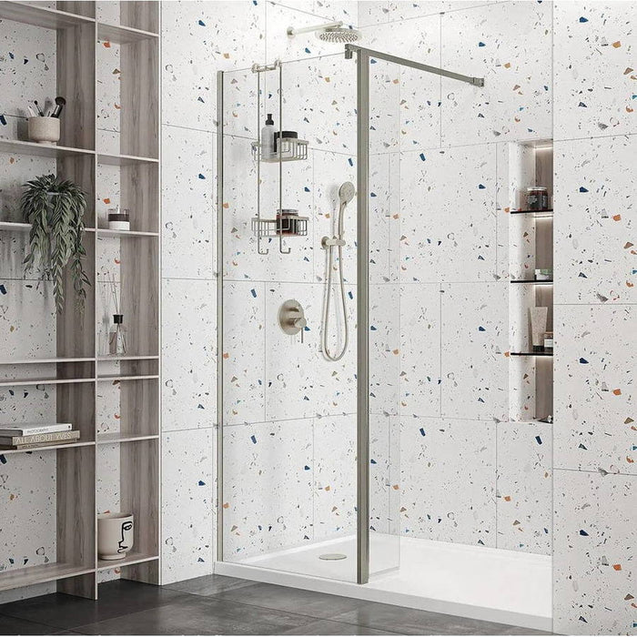 Roman Haven Pivoting Deflector Panel - 10mm Glass - Brushed