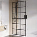 Roman Haven Select Grid Wetroom Panel - Matt Black - 8mm