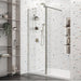Roman Haven Wetroom Panel - 10mm Glass - Brushed Nickel