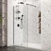 Roman Haven Wetroom Panel - 10mm Glass - Matt Black / 350mm