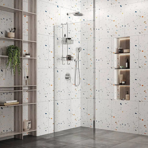 Roman Haven Wetroom Panel - 8mm Glass - Polished Chrome