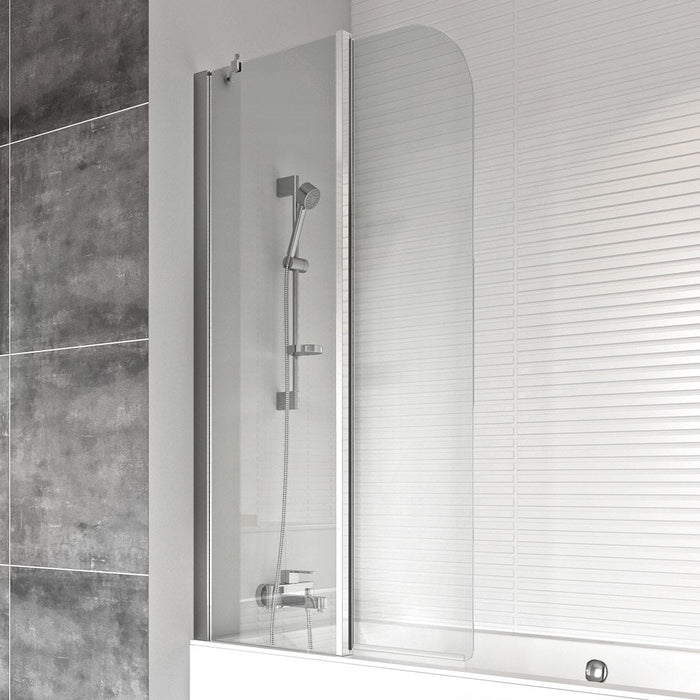 Roman Haven6 Curved P Shower Folding Bath Screen - Left