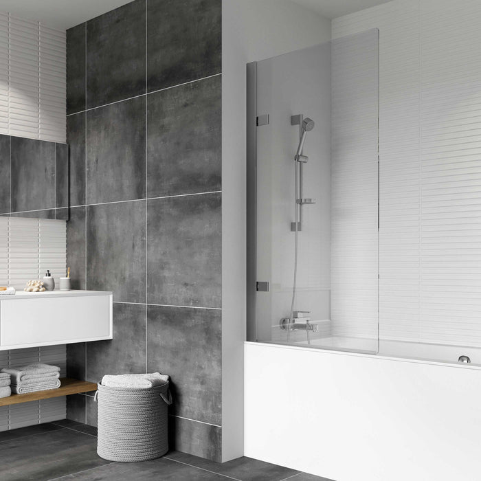 Roman Haven8 Hinged Bath Screen - 8mm Glass - 1500mm x