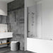 Roman Haven8 Hinged Bath Screen - 8mm Glass - 1500mm x