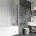 Roman Haven8 Hinged Bath Screen - 8mm Glass - 1500mm x