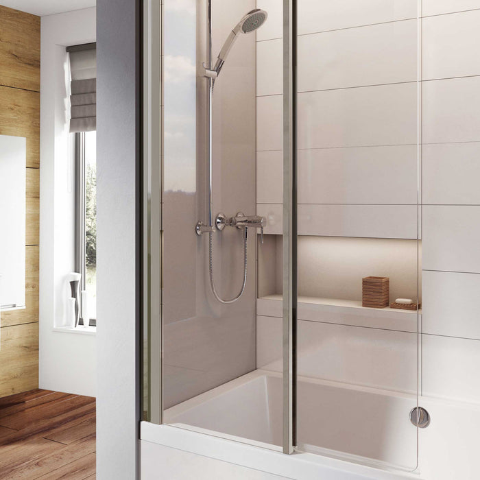 Roman Haven8 Inward Opening Bath Screen - 8mm Glass