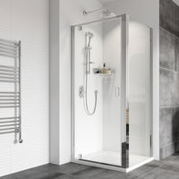 Roman Haven8 Pivot Shower Door With Side Panel - 8mm Glass