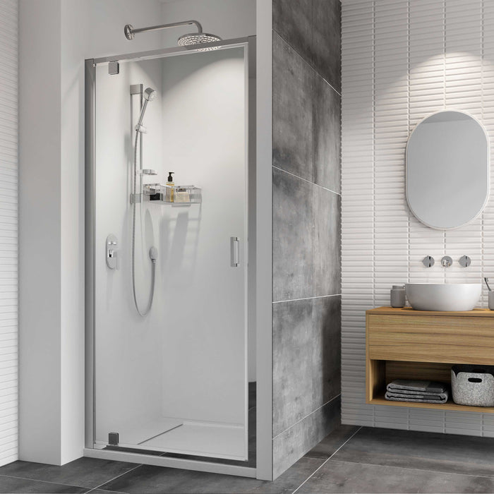 Roman Haven8 Recessed Pivot Shower Door - 8mm Glass - 760mm