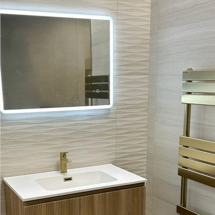 Rovena Beige Satin Decor Ceramic Wall Tile