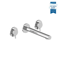 Vado Safari Lever 3 Hole Wall Mounted Basin Mixer Tap for Low Pressure System