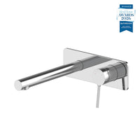 Vado Safari Lever 2 Hole Wall Mounted Basin Mixer Tap with Square Backplate