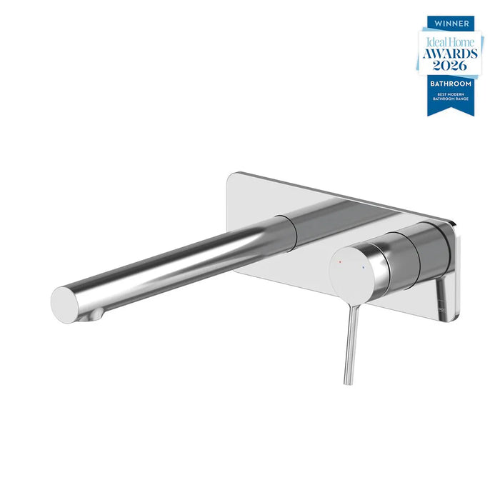 Vado Safari Lever 2 Hole Wall Mounted Basin Mixer Tap with Square Backplate