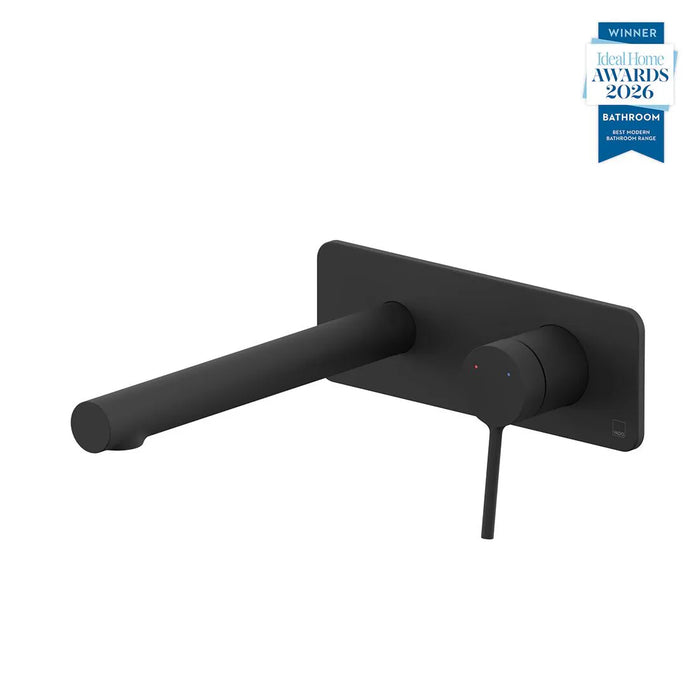 Vado Safari Lever 2 Hole Wall Mounted Basin Mixer Tap with Square Backplate