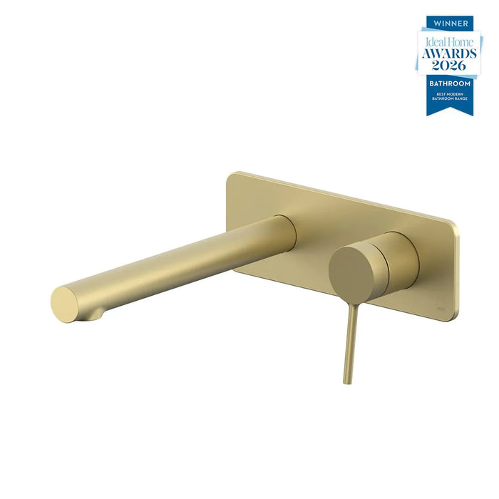 Vado Safari Lever 2 Hole Wall Mounted Basin Mixer Tap with Square Backplate