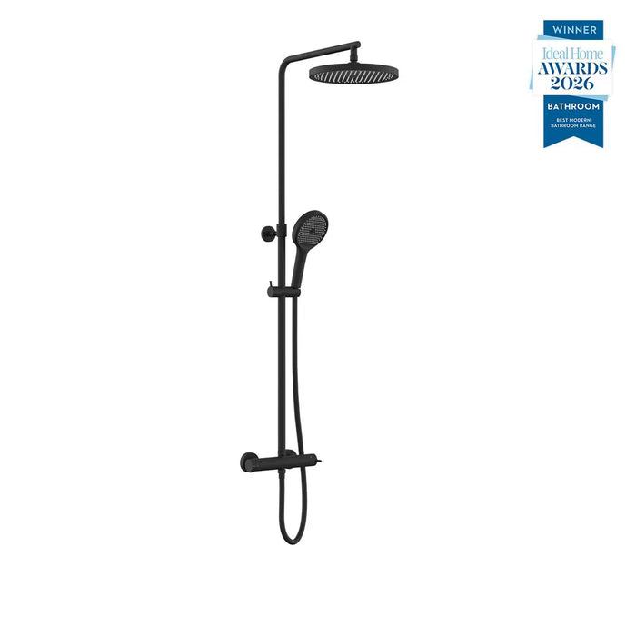 Vado Safari Lever Wall Mounted Exposed Thermostatic Bar Valve with Shower Head & Handset Kit