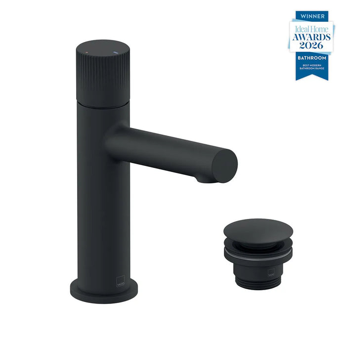 Vado Safari Fluted Leverless Twist-Top Mono Basin Mixer Tap with Universal Waste