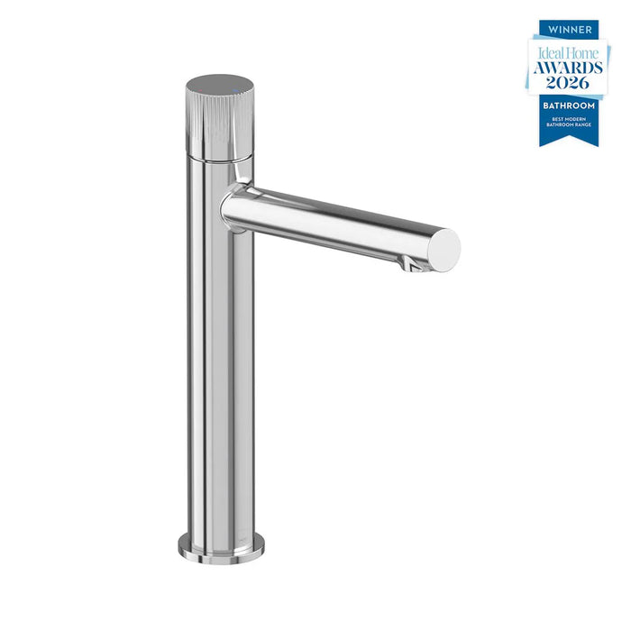 Vado Safari Fluted Leverless Twist-Top Mono Tall Basin Mixer Tap
