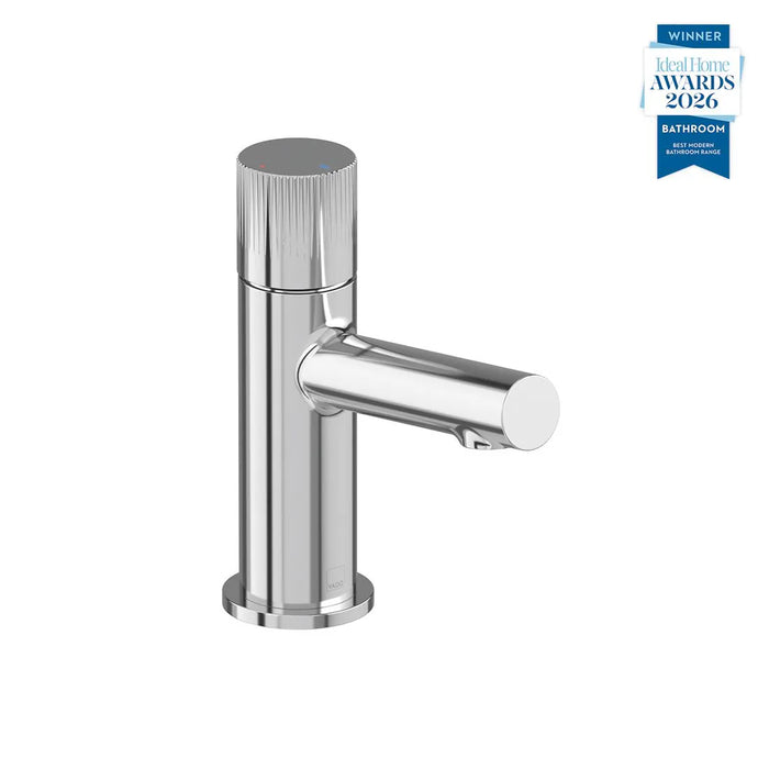 Vado Safari Fluted Leverless Twist-Top Mini Mono Basin Mixer Tap