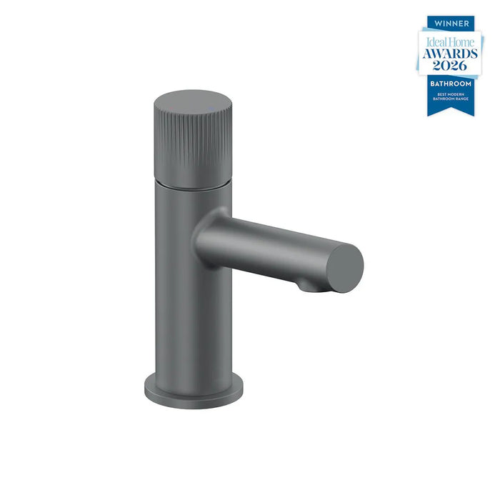 Vado Safari Fluted Leverless Twist-Top Mini Mono Basin Mixer Tap