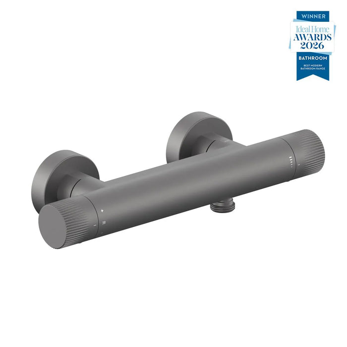 Vado Safari Fluted Leverless Wall Mounted Exposed Thermostatic Bar Shower Valve