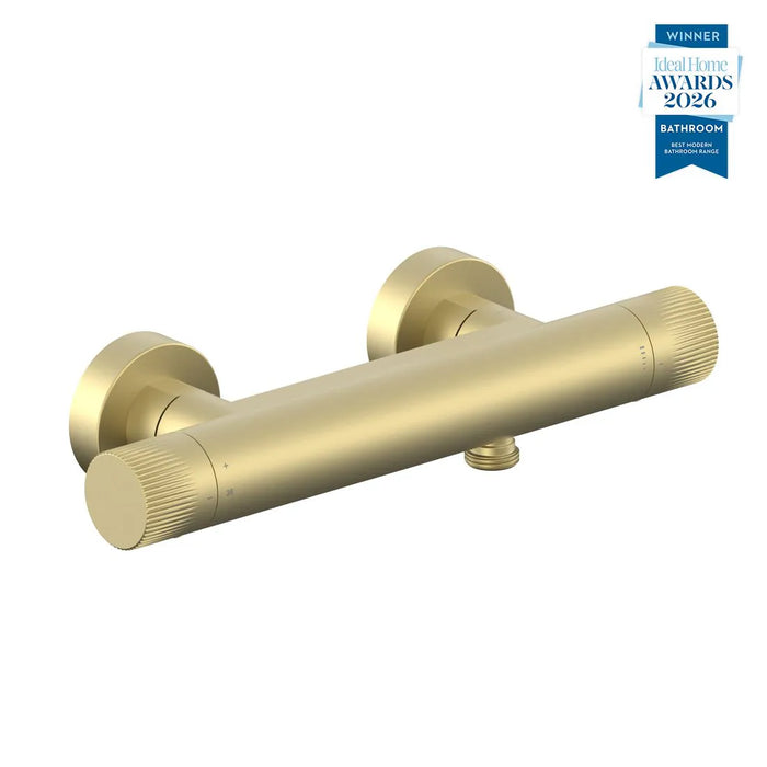 Vado Safari Fluted Leverless Wall Mounted Exposed Thermostatic Bar Shower Valve
