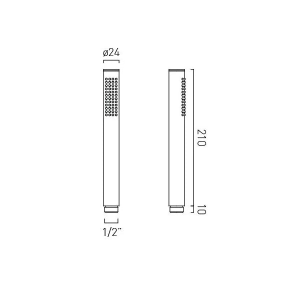 Vado Safari Single Function Pencil Shower Handset