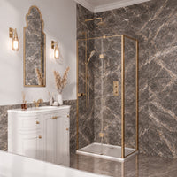 Scudo Athena 6mm Hinged & Inline Shower Door with Side Panel