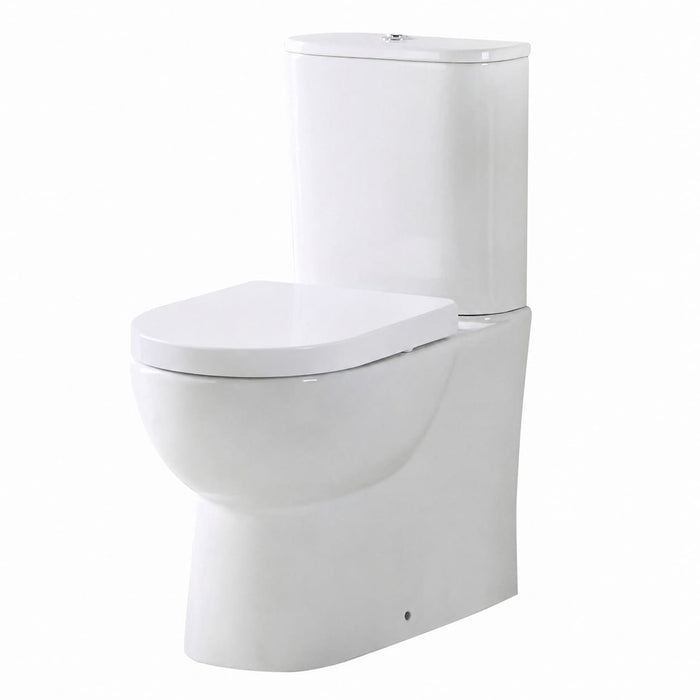 Scudo Belini Rimless Closed Back Close Coupled Toilet with Soft Close Seat