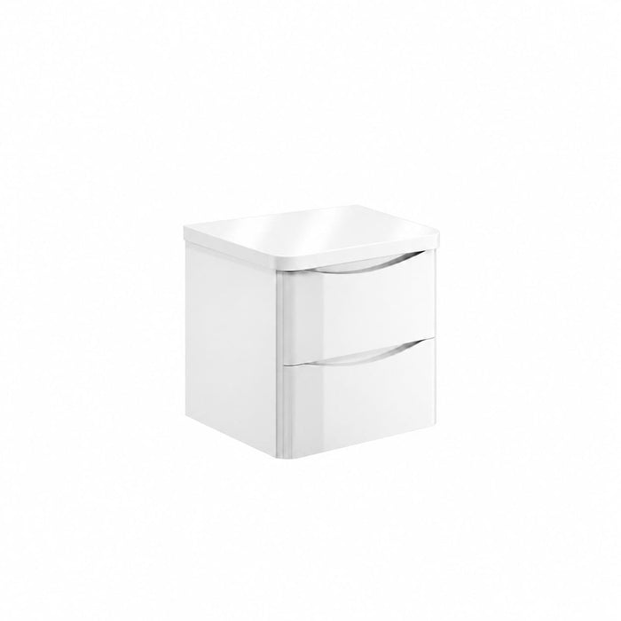 Scudo Bella 2 Drawer Wall Hung Vanity Unit with Countertop