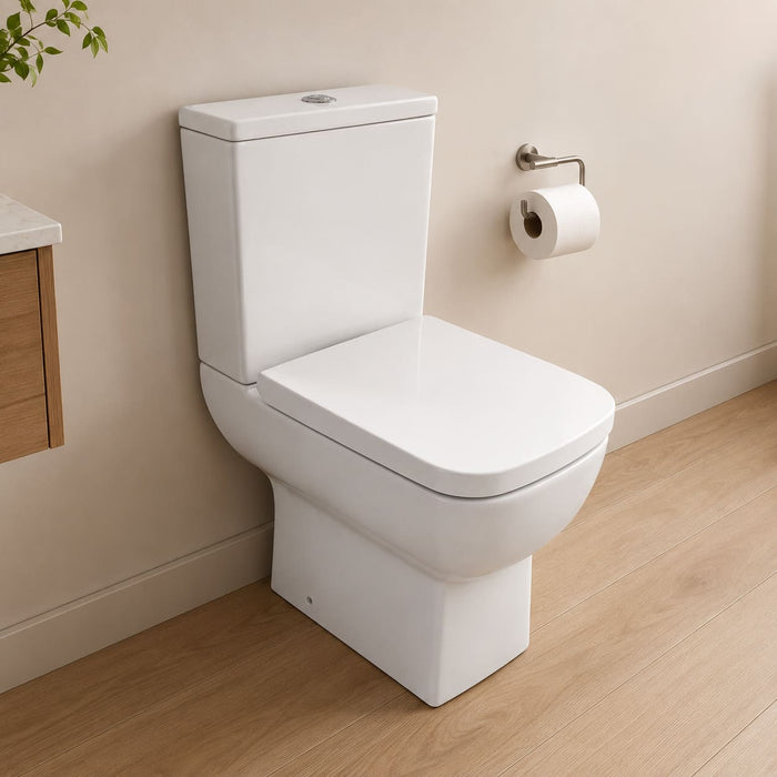 Scudo Choices 550 Rimless Open Back Close Coupled Toilet with Soft Close Seat