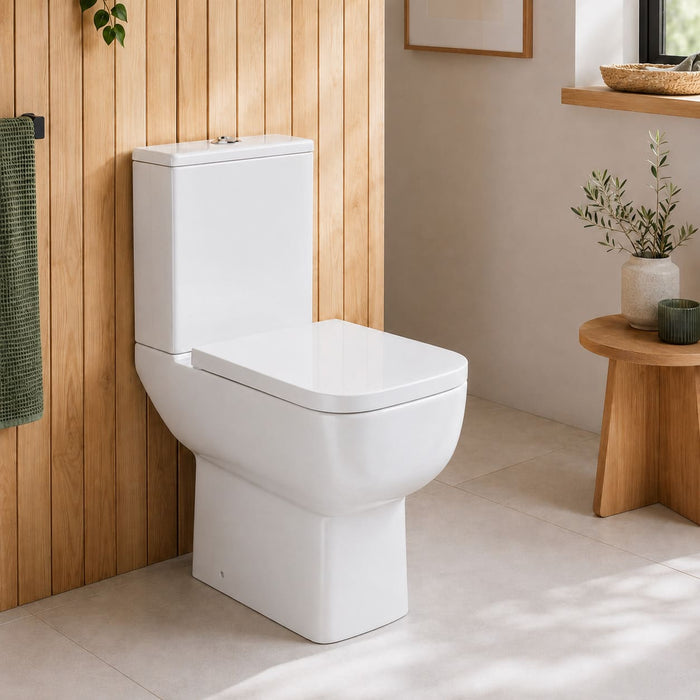 Scudo Choices 600 Rimless Comfort Height Open Back Close Coupled Toilet with Soft Close Seat