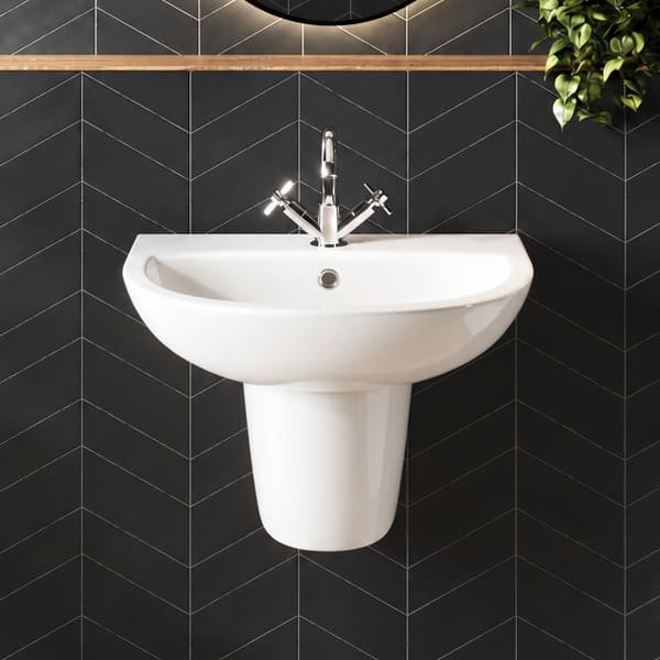Scudo Deia/Belini Basin with Semi Pedestal 1 Tap Hole
