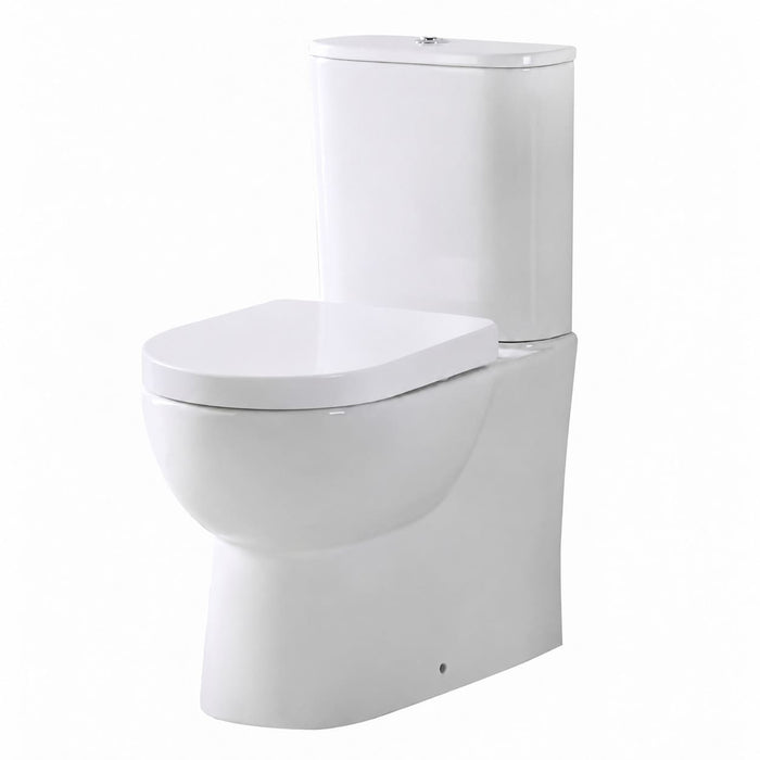 Scudo Deia Rimless Closed Back Close Coupled Toilet with Soft Close Seat