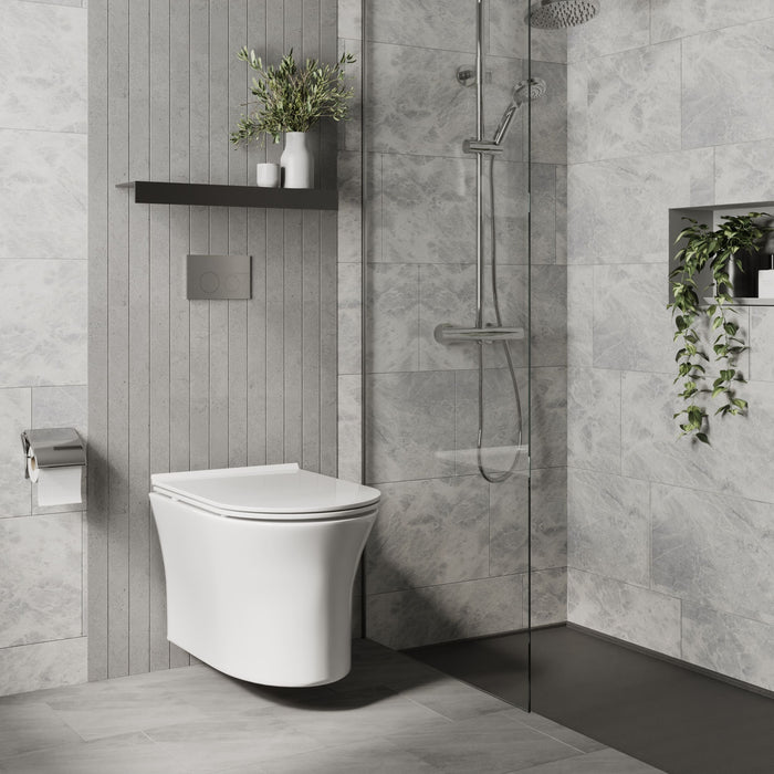 Scudo Deia Rimless Wall Hung Toilet with Soft Close Seat