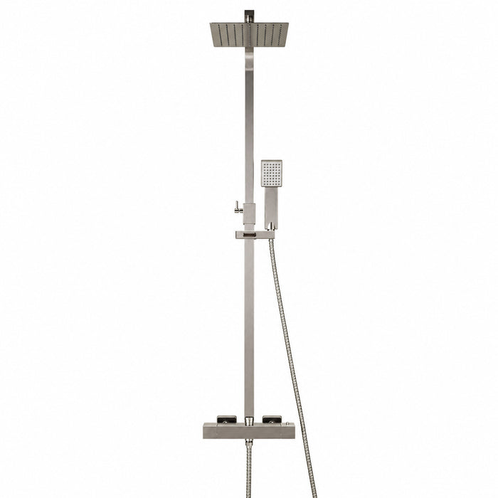Scudo Elliot Square Thermostatic Rigid Riser Mixer Shower inc. Easy Fix Kit
