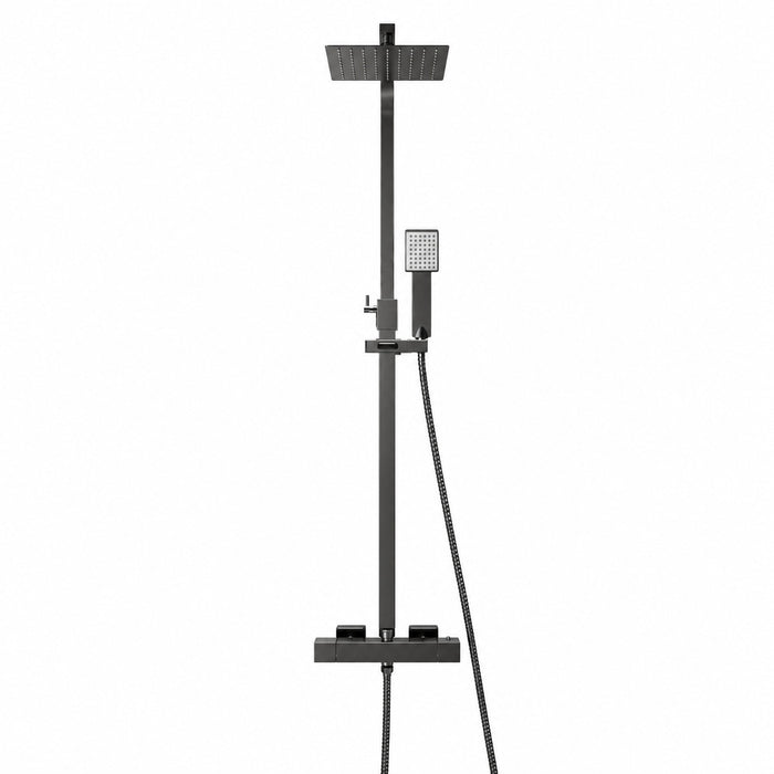 Scudo Elliot Square Thermostatic Rigid Riser Mixer Shower inc. Easy Fix Kit