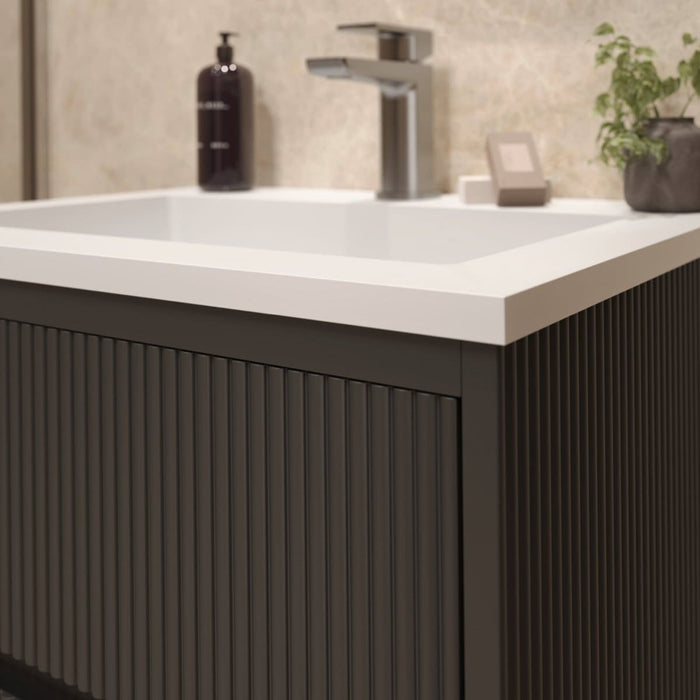 Scudo Linea Square 2 Drawer Wall Hung Vanity Unit with Basin
