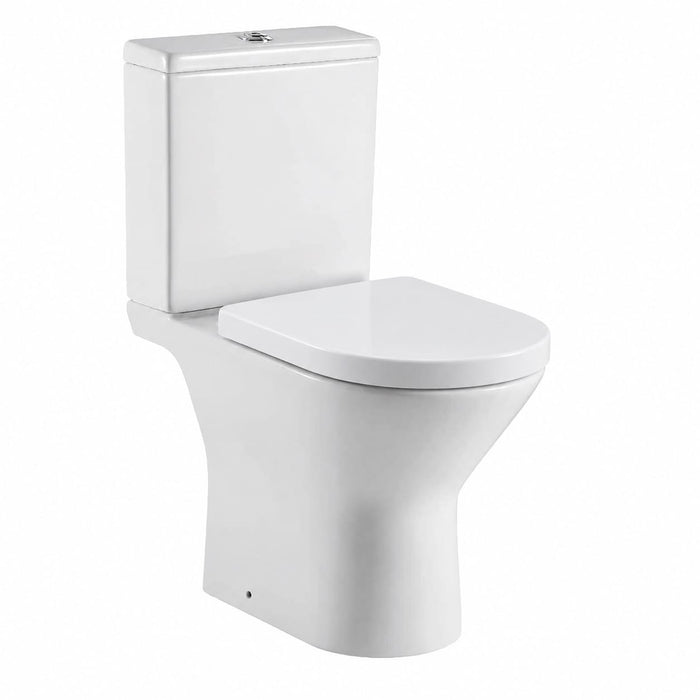 Scudo Middleton Rimless Open Back Close Coupled Toilet with Soft Close Seat