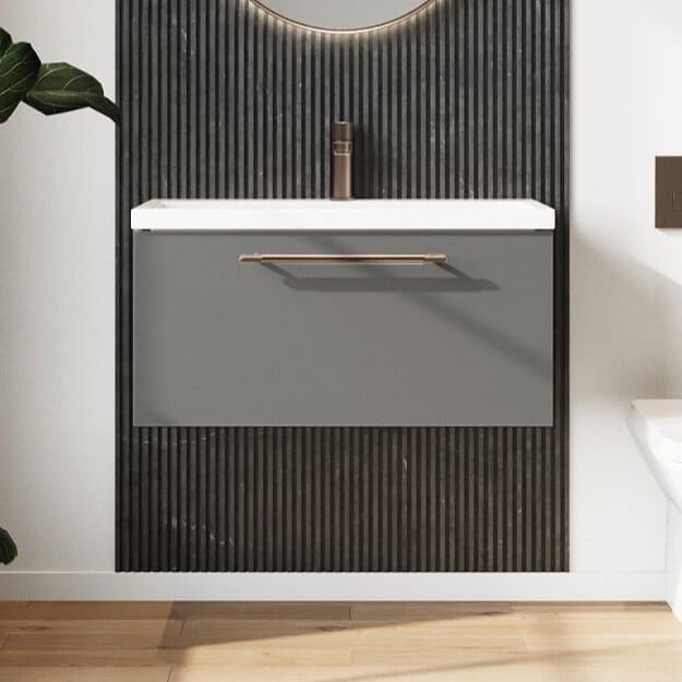 Scudo Muro Plus 1 Drawer Wall Hung Vanity Unit with Ceramic Basin & Handle