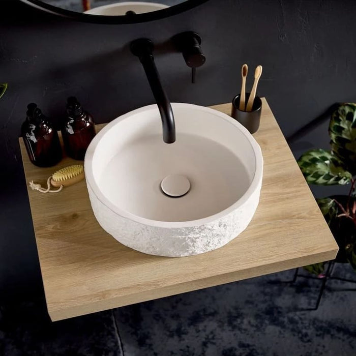 Scudo Rok Round Countertop Basin 365mm with Waste