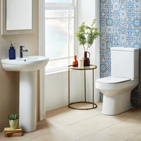 Scudo Spa 500mm Basin with Full Pedestal 1 Tap Hole
