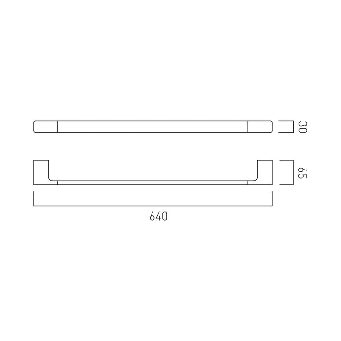 Vado Shama Towel Rail - 640mm Long - Chrome