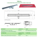 SharpDrain Wet Room Shower Tray Linear Drain Tile Insert
