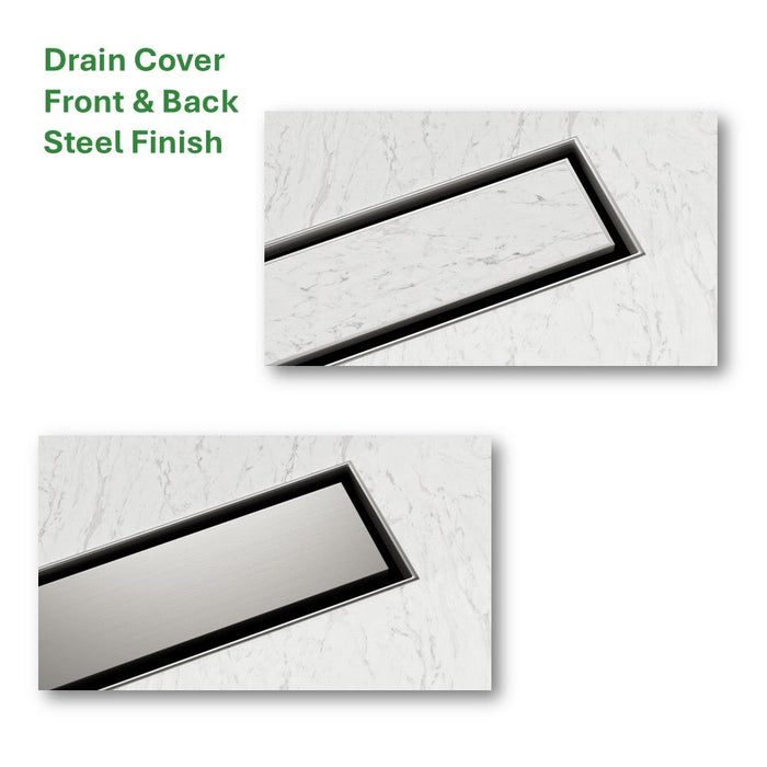 SharpSlope Wet Room Shower Tray Base Kit Linear Panel Drain