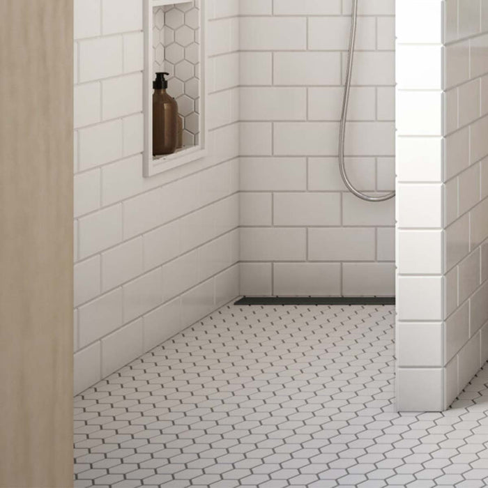 SharpSlope Wet Room Shower Tray Base Kit Linear Panel Drain