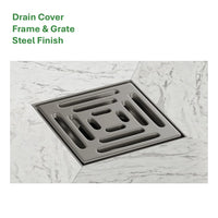 SharpSlope Wet Room Shower Tray Base Kit Square Panel Drain