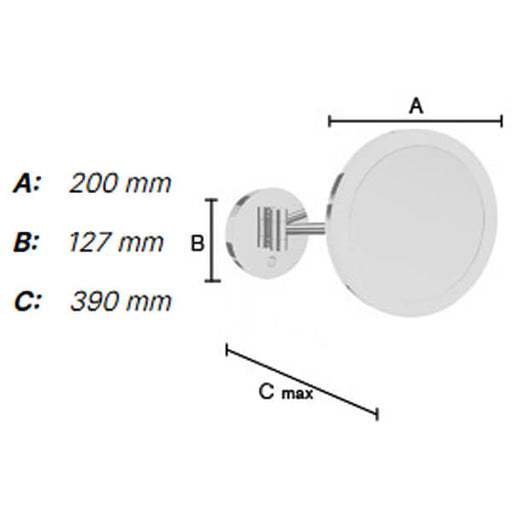 Sme Outline 7X Magnifying Mirror - Chrome Clearance